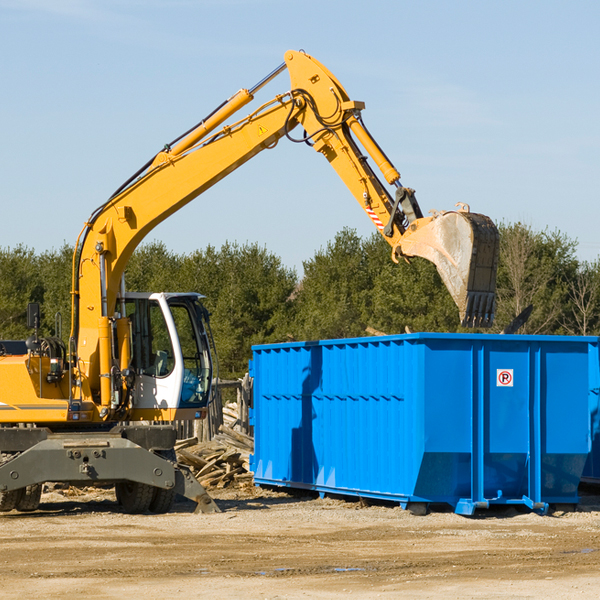 what size residential dumpster rentals are available in Hackett